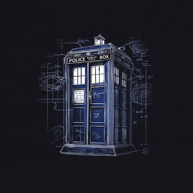 Police Phone Box Blueprint by NeonOverdrive